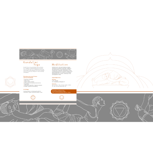 Für den Flyer einer Yoga-Schule habe ich das Layout und Grafik Design übernommen. 